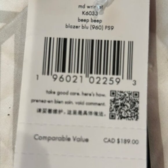 NWT - Kate Spade Beep Beep Medium Wristlet Blazer Blue VW Bu - Picture 6 of 7